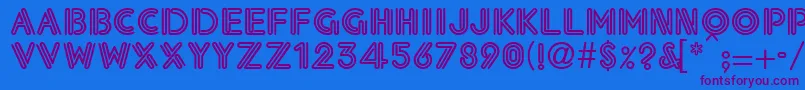 Eklektic Font – Purple Fonts on Blue Background