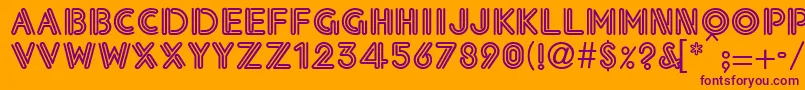 Eklektic Font – Purple Fonts on Orange Background