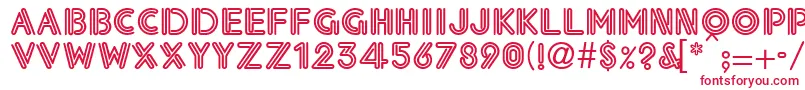 Eklektic Font – Red Fonts on White Background