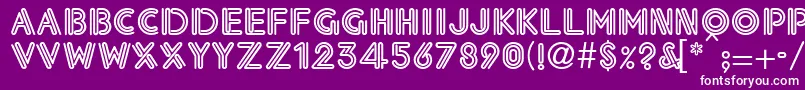 Eklektic Font – White Fonts on Purple Background