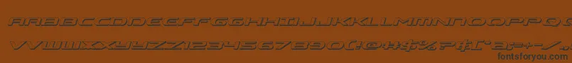 Шрифт Alphamen3Dital – чёрные шрифты на коричневом фоне