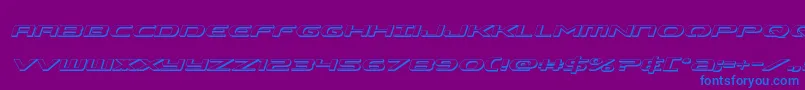 Alphamen3Dital Font – Blue Fonts on Purple Background