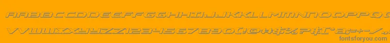 Alphamen3Dital Font – Gray Fonts on Orange Background
