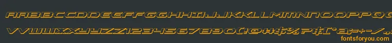 Alphamen3Dital Font – Orange Fonts on Black Background