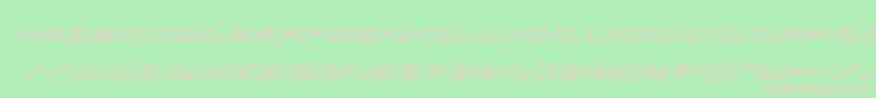 Alphamen3Dital Font – Pink Fonts on Green Background