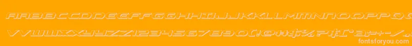 fuente Alphamen3Dital – Fuentes Rosadas Sobre Fondo Naranja