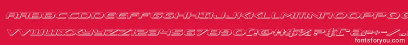 Alphamen3Dital Font – Pink Fonts on Red Background