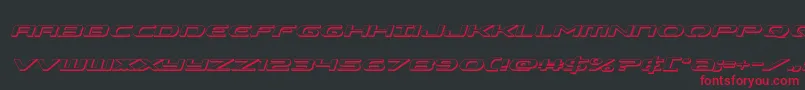 Alphamen3Dital Font – Red Fonts on Black Background