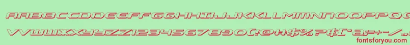 Alphamen3Dital Font – Red Fonts on Green Background