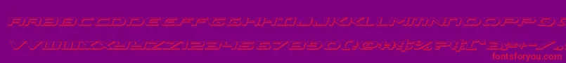 Alphamen3Dital Font – Red Fonts on Purple Background