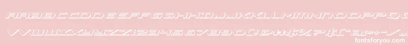 フォントAlphamen3Dital – ピンクの背景に白い文字