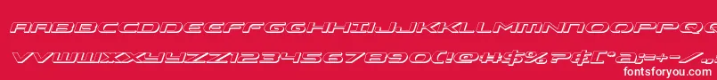 Alphamen3Dital Font – White Fonts on Red Background