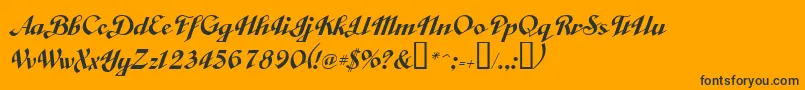 ObtuseSolid-Schriftart – Schwarze Schriften auf orangefarbenem Hintergrund