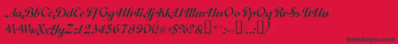 ObtuseSolid Font – Black Fonts on Red Background