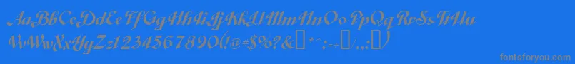 ObtuseSolid-Schriftart – Graue Schriften auf blauem Hintergrund