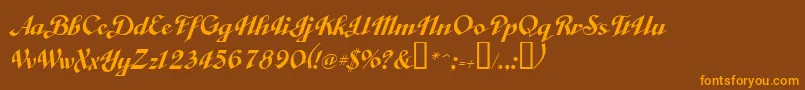 ObtuseSolid Font – Orange Fonts on Brown Background