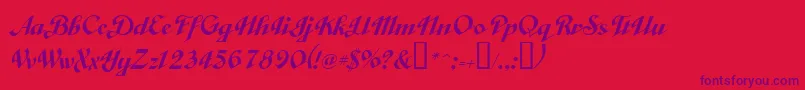 ObtuseSolid-Schriftart – Violette Schriften auf rotem Hintergrund