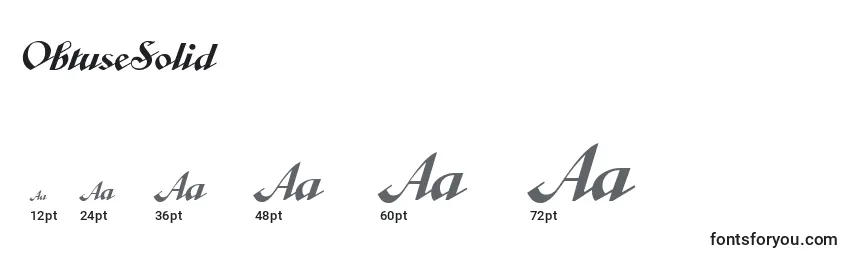 Größen der Schriftart ObtuseSolid