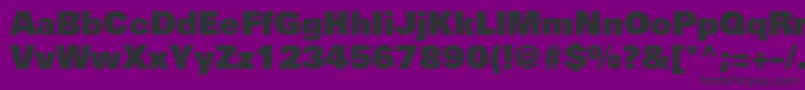 フォントUniversltstdXblack – 紫の背景に黒い文字