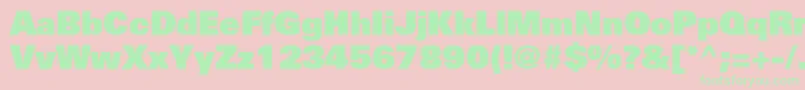 UniversltstdXblack Font – Green Fonts on Pink Background