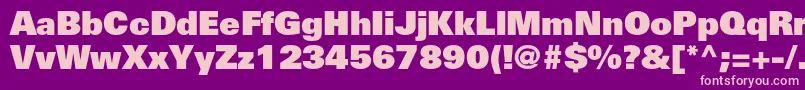 UniversltstdXblack Font – Pink Fonts on Purple Background