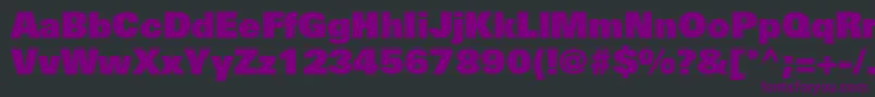 UniversltstdXblack Font – Purple Fonts on Black Background