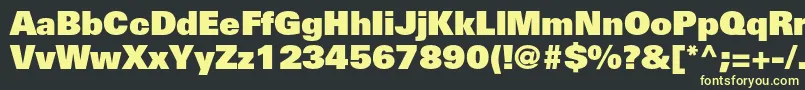 UniversltstdXblack Font – Yellow Fonts on Black Background