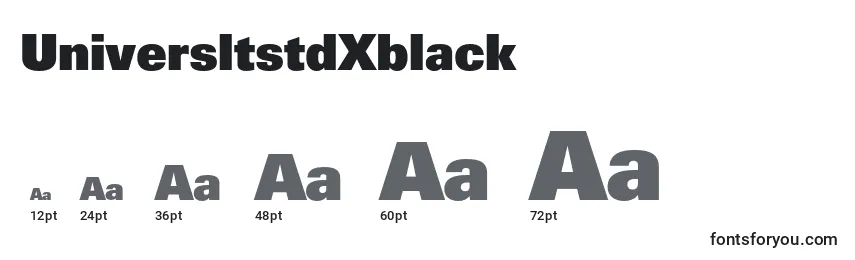 UniversltstdXblack Font Sizes