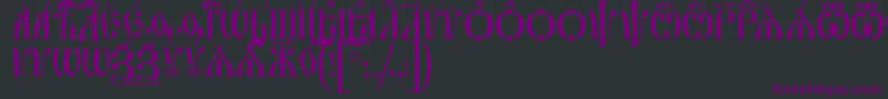 IrmologionCapsIeucs Font – Purple Fonts on Black Background