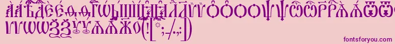 IrmologionCapsIeucs Font – Purple Fonts on Pink Background