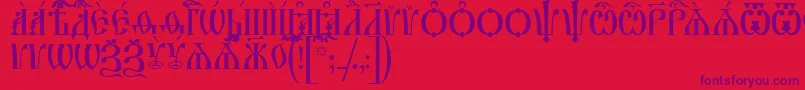 IrmologionCapsIeucs Font – Purple Fonts on Red Background