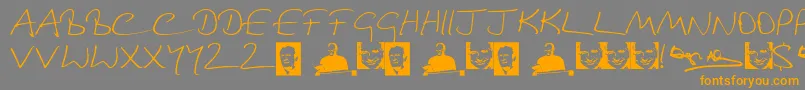 fuente DouglasAdamsHand – Fuentes Naranjas Sobre Fondo Gris
