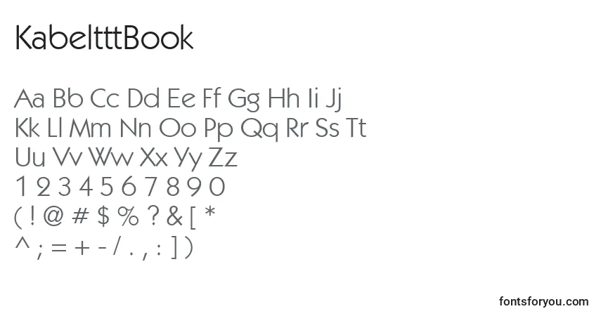 KabeltttBook-fontti – aakkoset, numerot, erikoismerkit