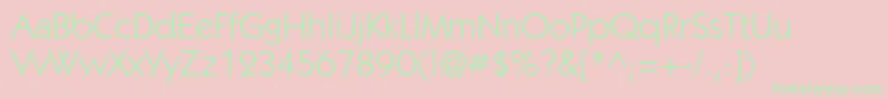 KabeltttBook Font – Green Fonts on Pink Background