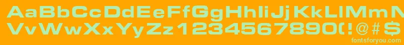 EurasiaexBold Font – Green Fonts on Orange Background