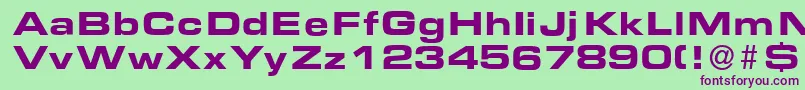 EurasiaexBold Font – Purple Fonts on Green Background
