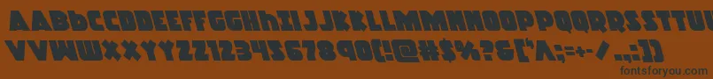 Racketsquadleft Font – Black Fonts on Brown Background