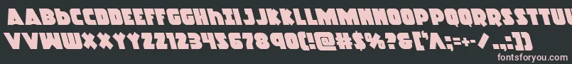 Racketsquadleft Font – Pink Fonts on Black Background