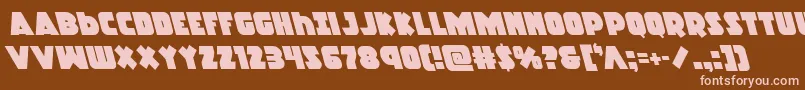 Racketsquadleft Font – Pink Fonts on Brown Background