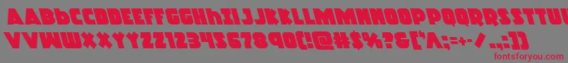 Racketsquadleft Font – Red Fonts on Gray Background