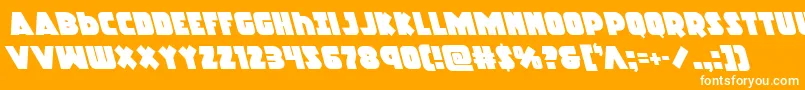 Racketsquadleft Font – White Fonts on Orange Background