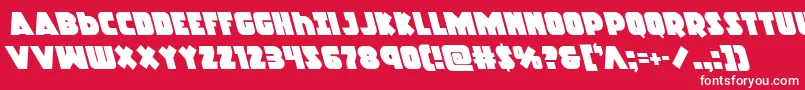 Racketsquadleft Font – White Fonts on Red Background