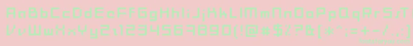 Moonracer Font – Green Fonts on Pink Background