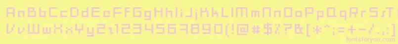 Moonracer Font – Pink Fonts on Yellow Background