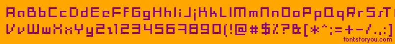 Moonracer Font – Purple Fonts on Orange Background