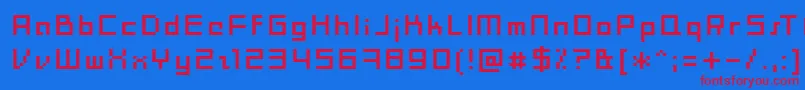 Moonracer Font – Red Fonts on Blue Background