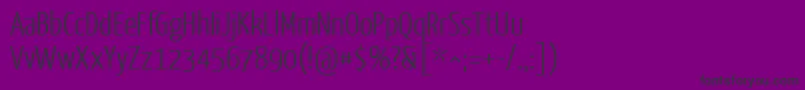 フォントYanonekaffeesatzLight – 紫の背景に黒い文字