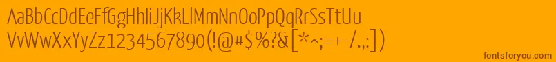 YanonekaffeesatzLight Font – Brown Fonts on Orange Background
