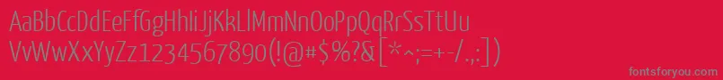 YanonekaffeesatzLight Font – Gray Fonts on Red Background