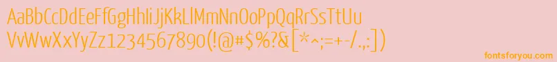 Шрифт YanonekaffeesatzLight – оранжевые шрифты на розовом фоне